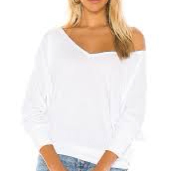 Free People Santa Clara oversized white waffle weave pullover Medium EUC - Picture 1 of 9